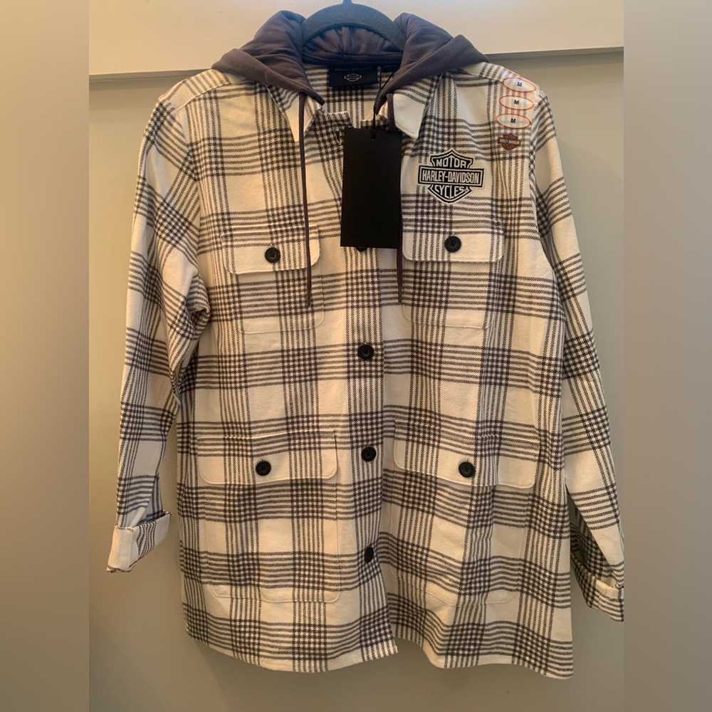 Harley-Davidson Shirt Jacket with removable hood - NWT